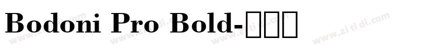 Bodoni Pro Bold字体转换